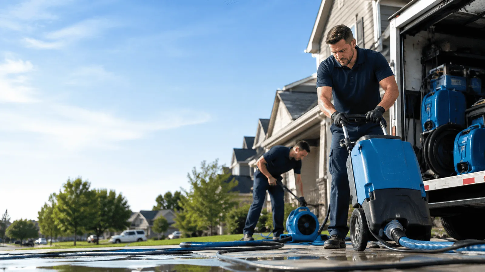 Dehumidification being performed in Huntsville, IL